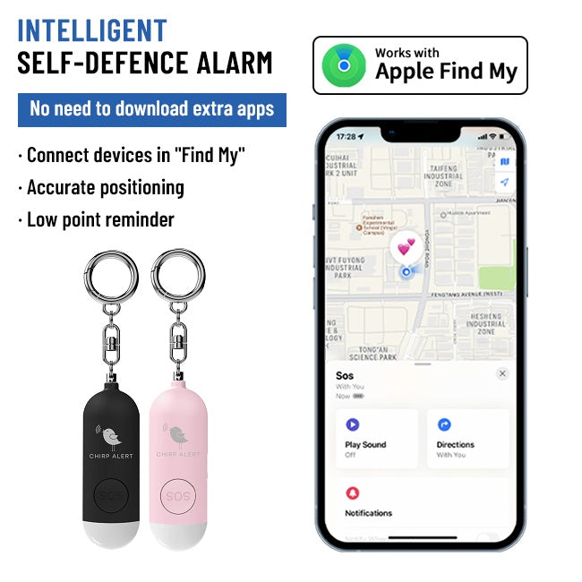 Chirp Alert GPS-Enabled Personal Safety Alarm for Self-Defense - Uses Apple's Find My App on iPhone