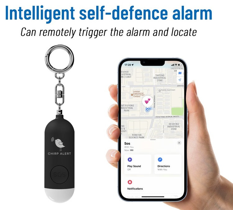 Chirp Alert GPS-Enabled Personal Safety Alarm for Self-Defense - Uses Apple's Find My App on iPhone